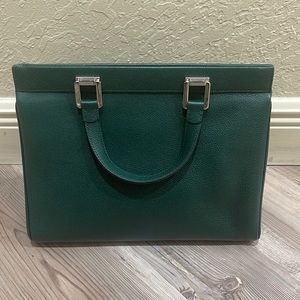 Gucci Zumi Medium Top Handle Vintage Green Leather Satchel